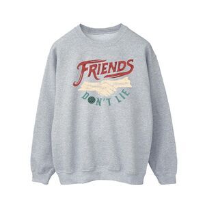 Netflix Mens Stranger Things Friends Don�'t Lie Hands Sweatshirt / Sports Grey